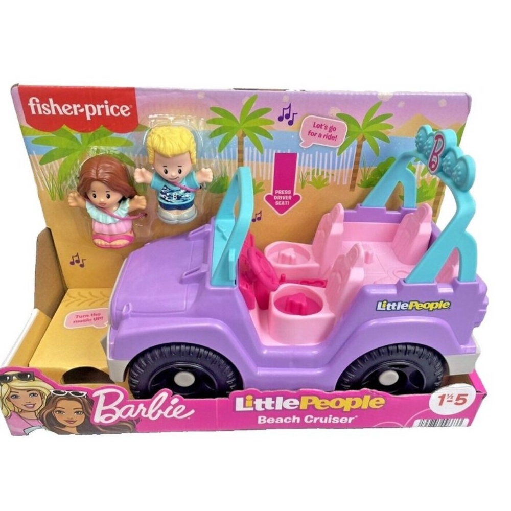 Barbie Purple and Pink Convertible Toy Car